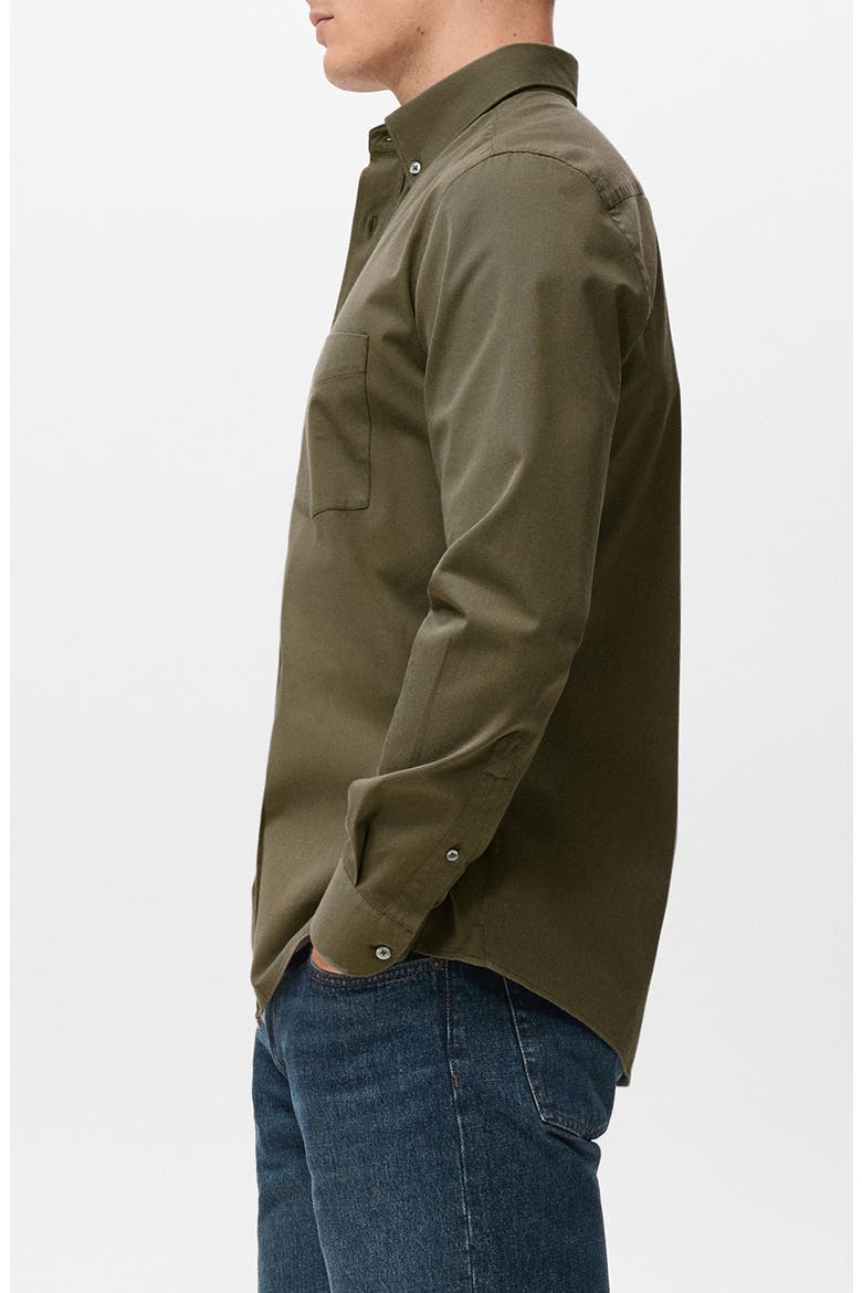 Regular Fit Button Down Shirt, Alternate, color, MEDIUM BROWN