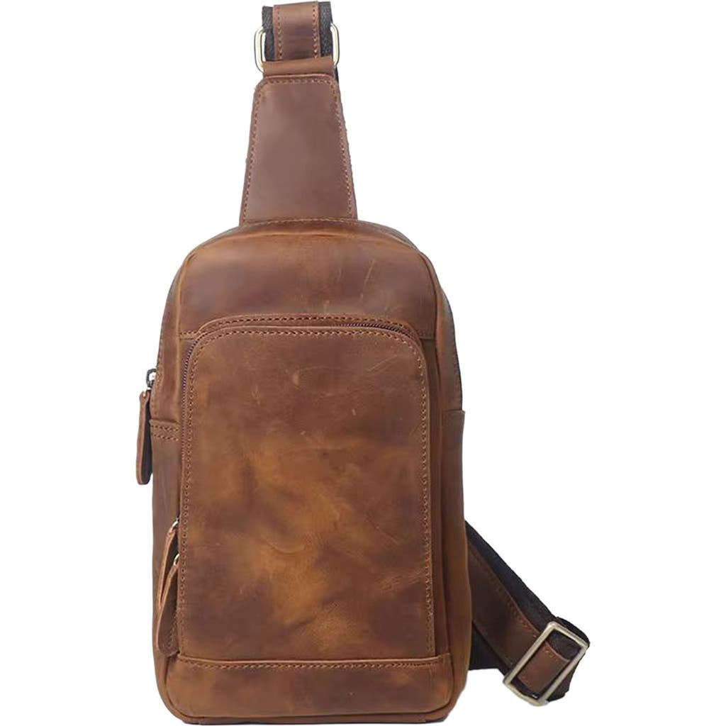 STEEL HORSE LEATHER Erling Leather Sling Bag | Crossbody Leather Pack in Brown  product