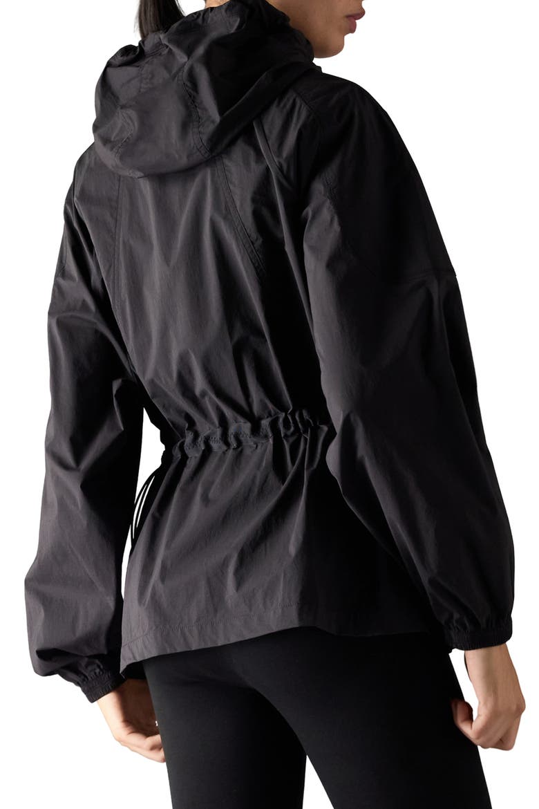 Skyline 3Q Hooded Jacket, Alternate, color, BLACK