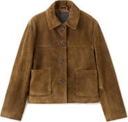 MANGO Laura Crop Suede Jacket