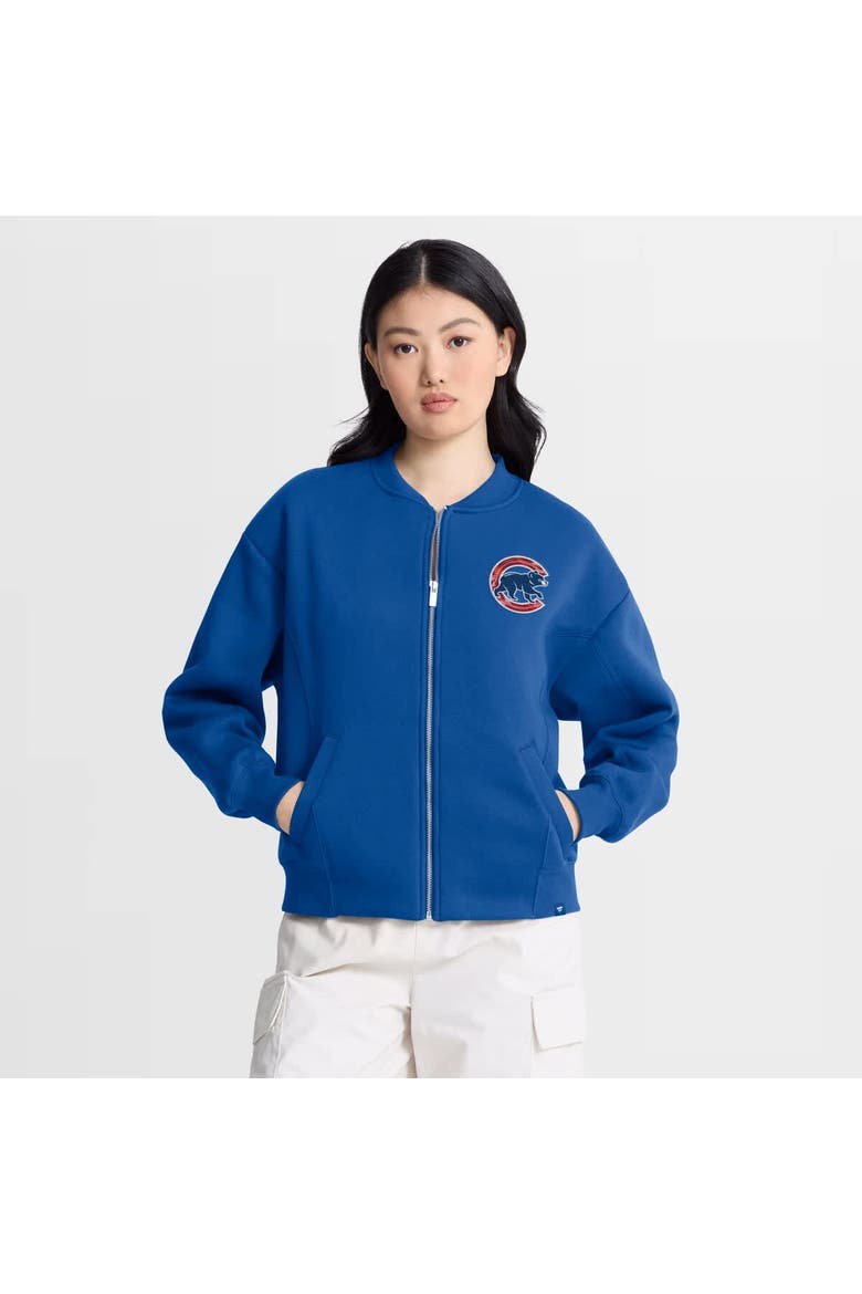 Women's Fanatics Royal Chicago Cubs Oversized Rage Against Full-Zip Jacket, Alternate, color, Royal