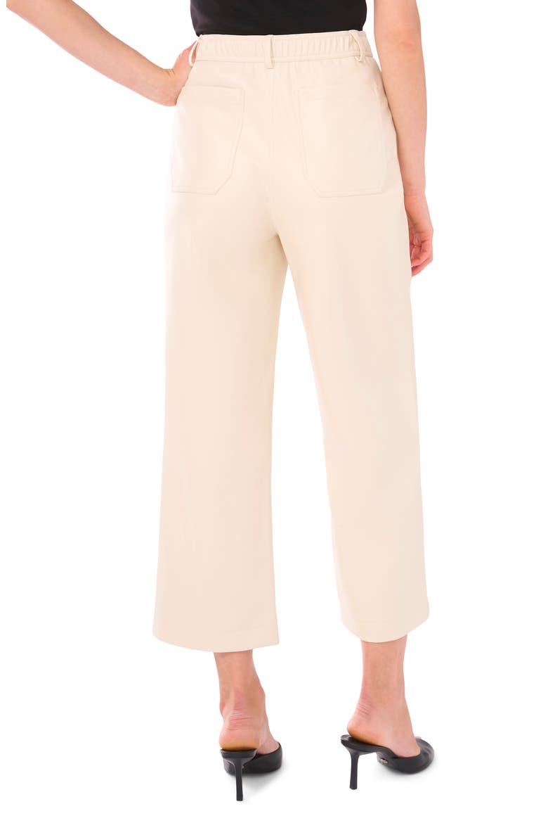 Patch Pocket Faux Leather Pants, Alternate, color, BIRCH