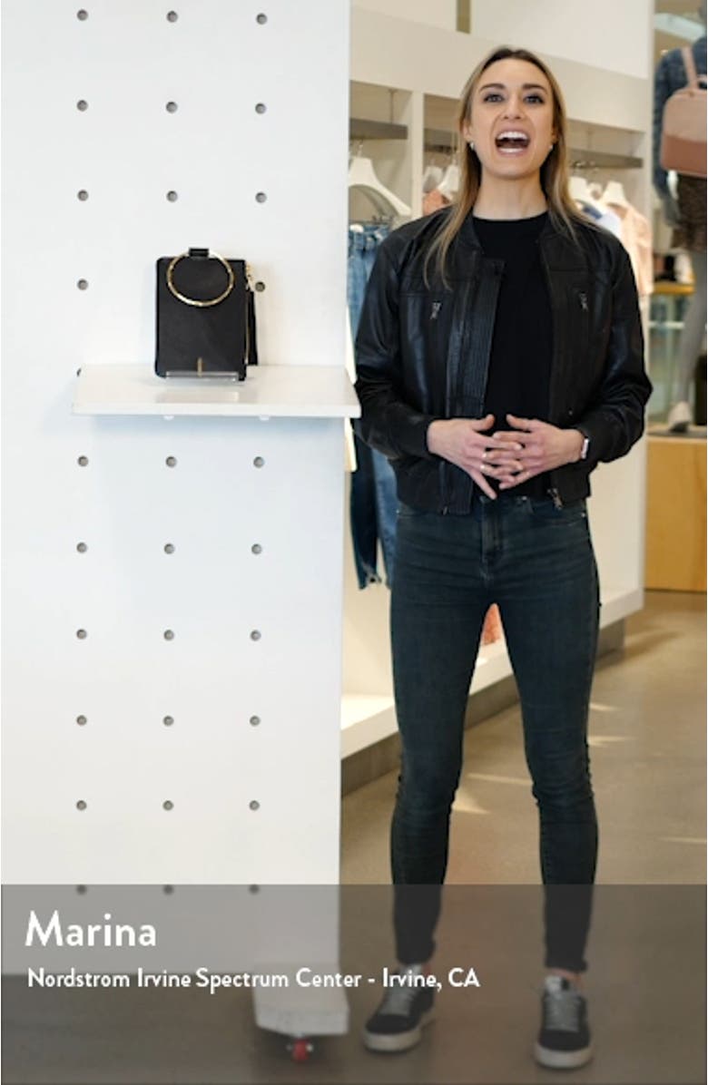 Nolita Ring Handle Leather Clutch, sales video thumbnail