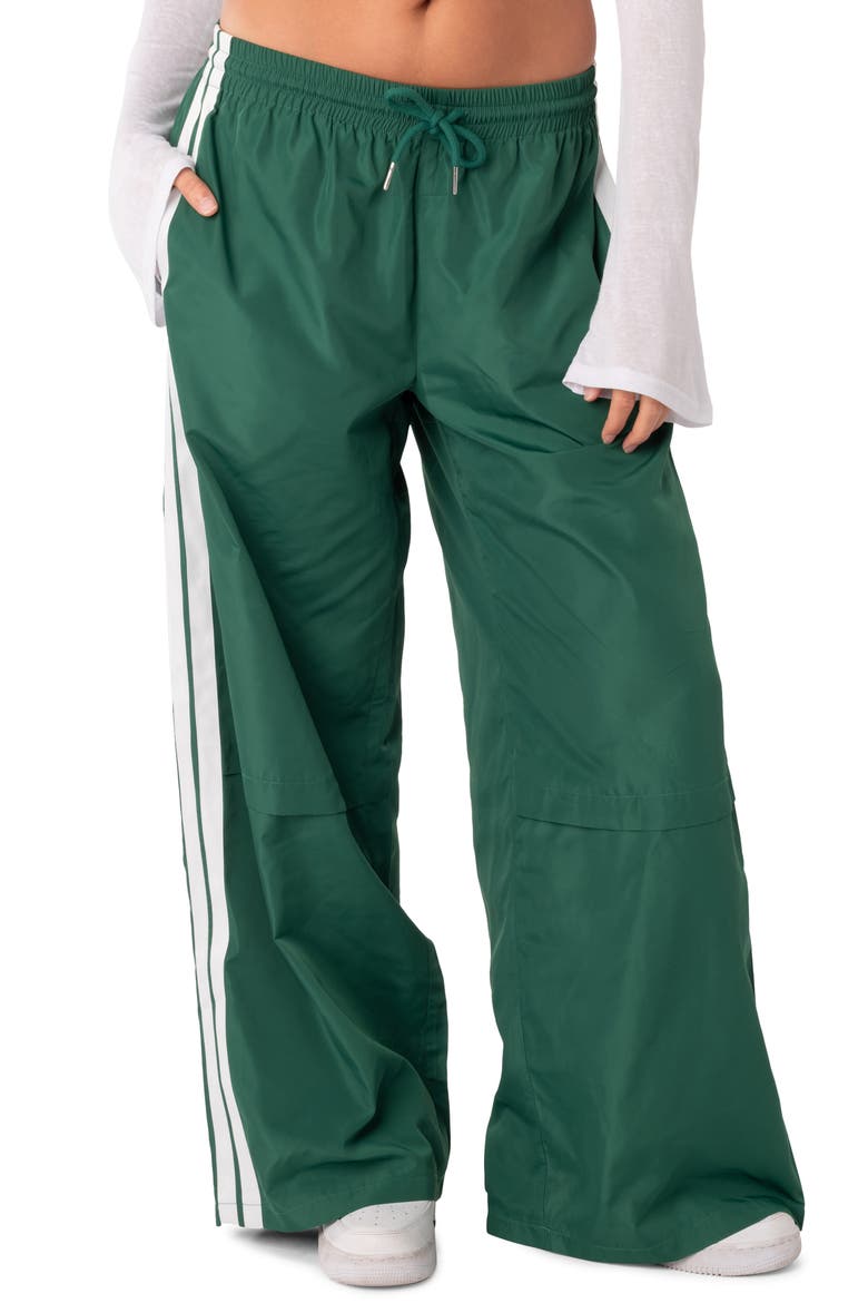 Fauna Nylon Track Pants, Main, color, GREEN