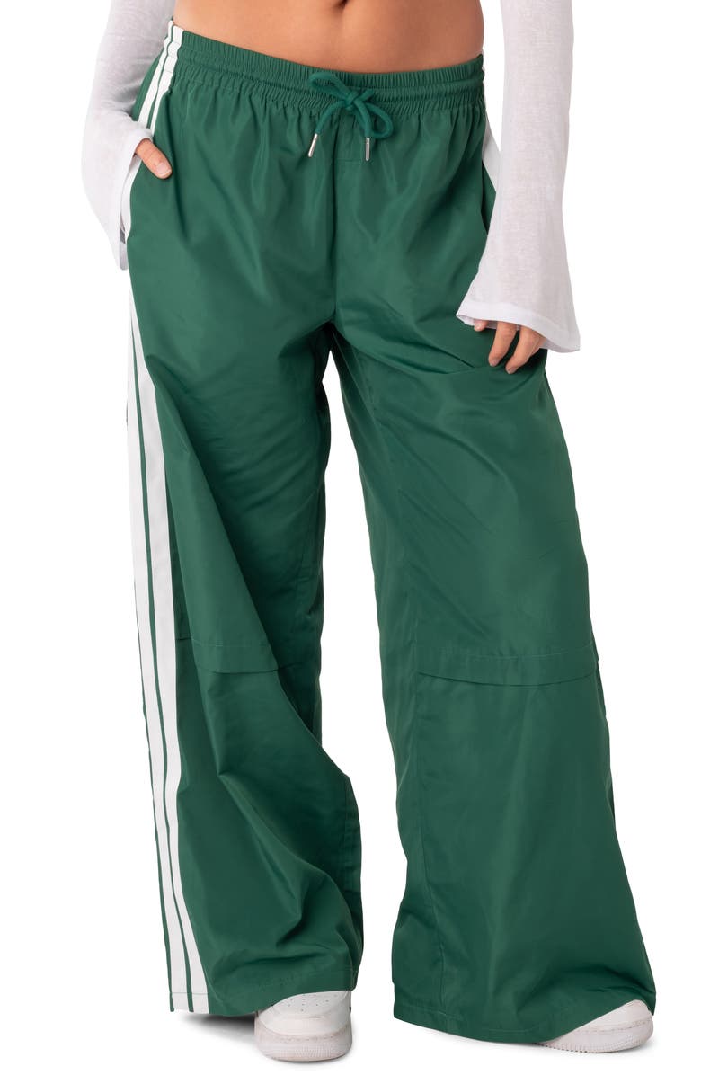 EDIKTED Fauna Nylon Track Pants, Main, color, Green