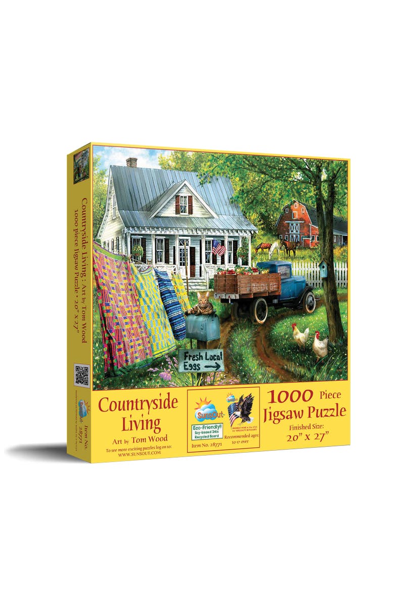 Countryside Living 1000 piece Jigsaw Puzzle for Adults, Main, color, Multicolor