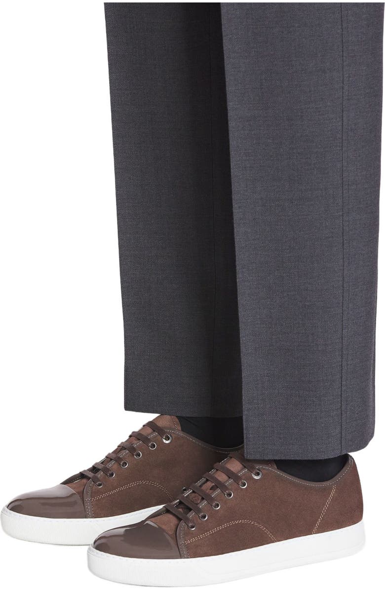 Lanvin DBB1 LEATHER AND SUEDE SNEAKERS, Alternate, color,