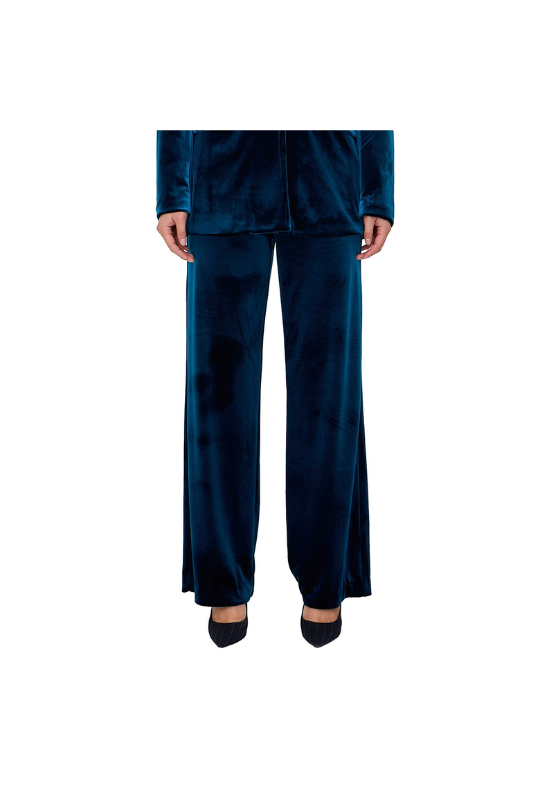 Valerie Straight Leg Velvet Trouser, Main, color, Medium Blue