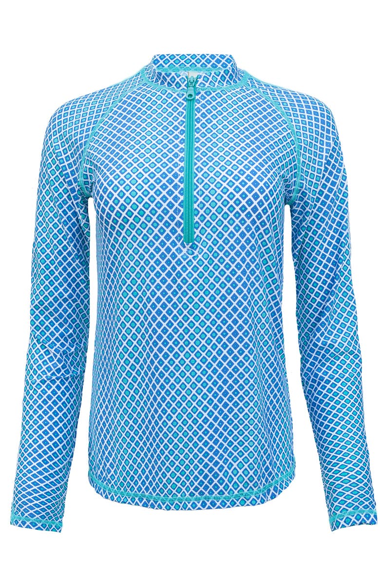 HELEN JON Sun Shirt Upf 50+, Alternate, color, Ombre Geo