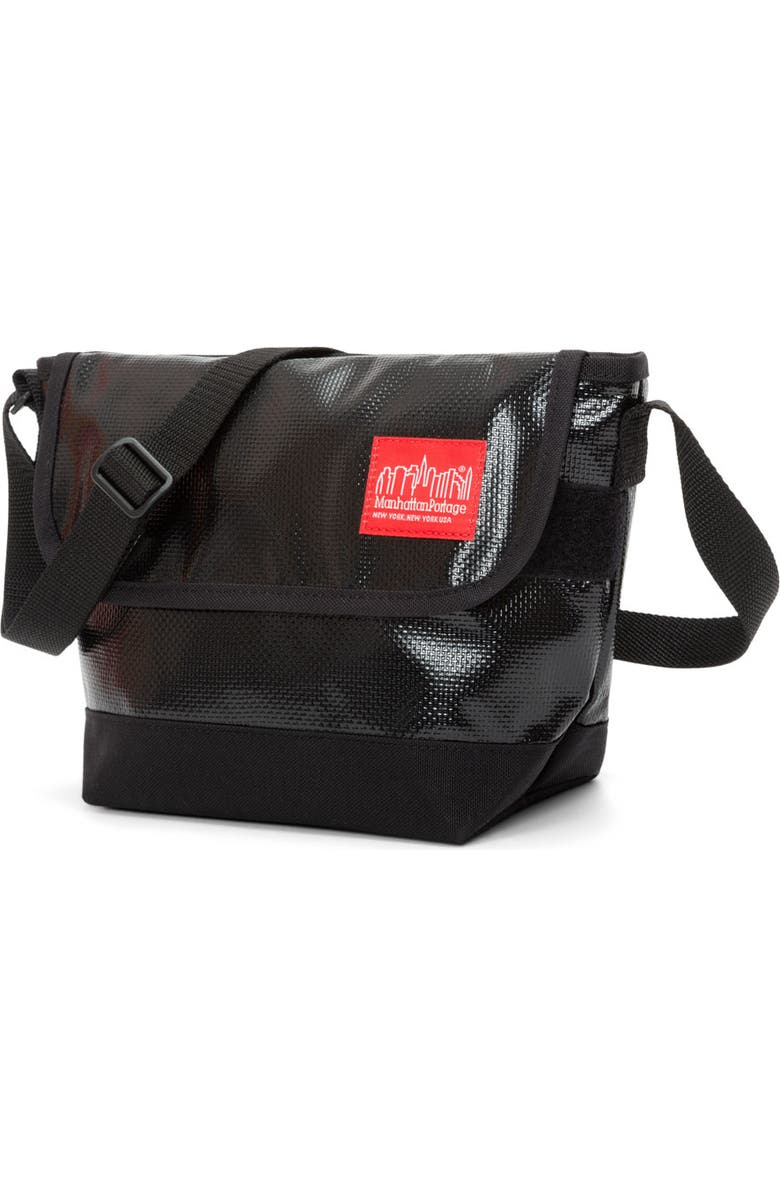 Manhattan Portage Vinyl Crossbody Bag Ver 2, Alternate, color, Black