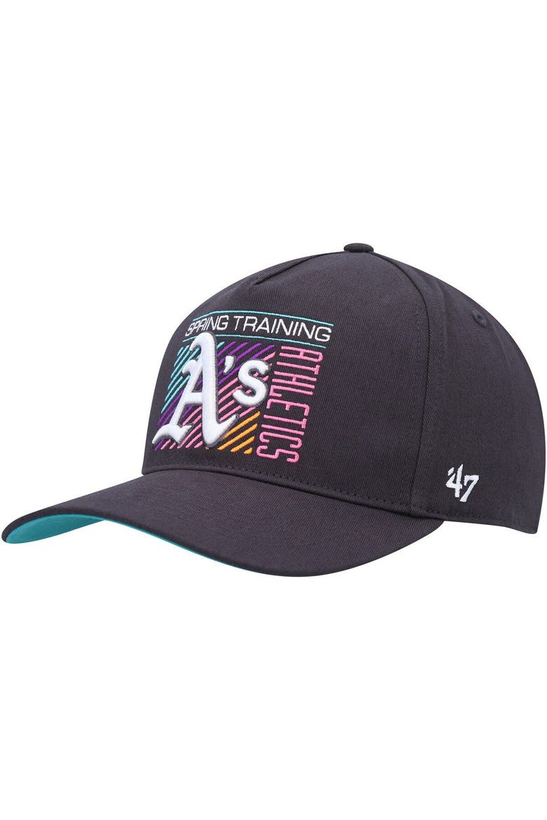 Men's '47  Charcoal Oakland Athletics 2023 Spring Training Reflex Hitch Snapback Hat, Main, color, Charcoal