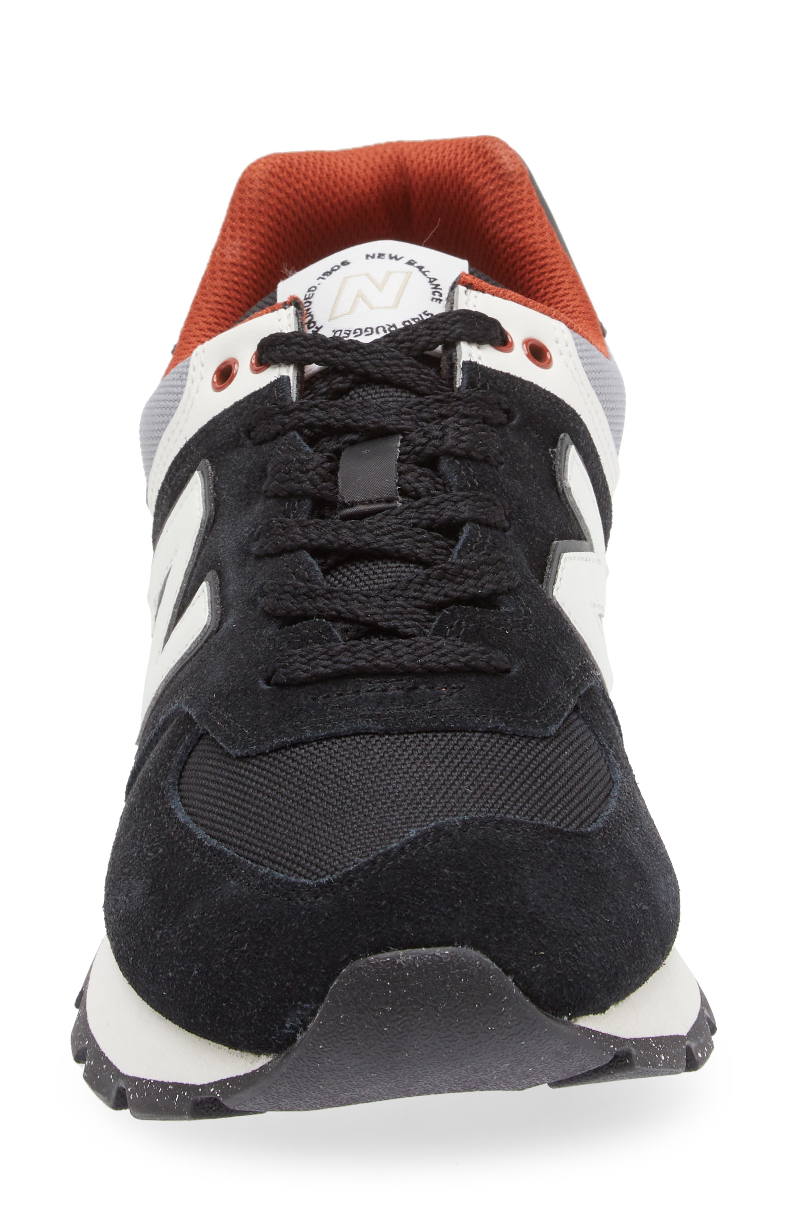 New Balance 574 Cordura Sneaker, Alternate, color, Black/ White