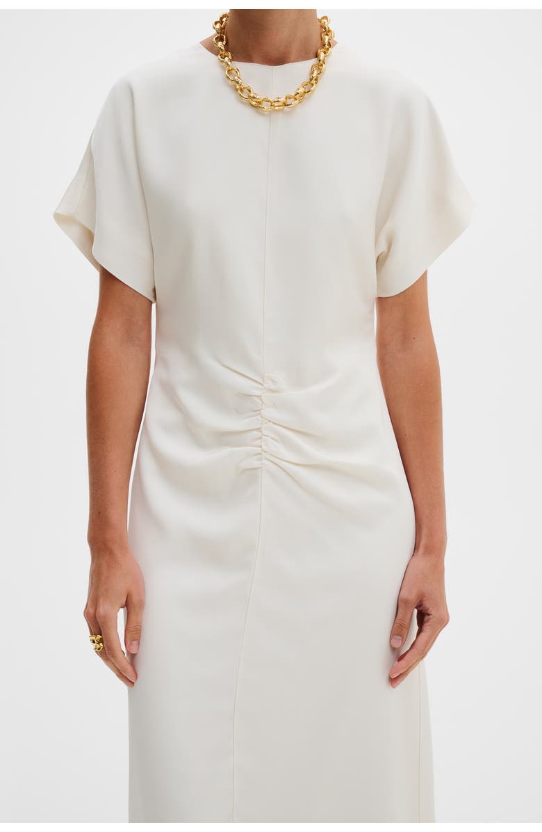 Malina Linda Gathered Waist Midi Dress, Alternate, color, Vanilla