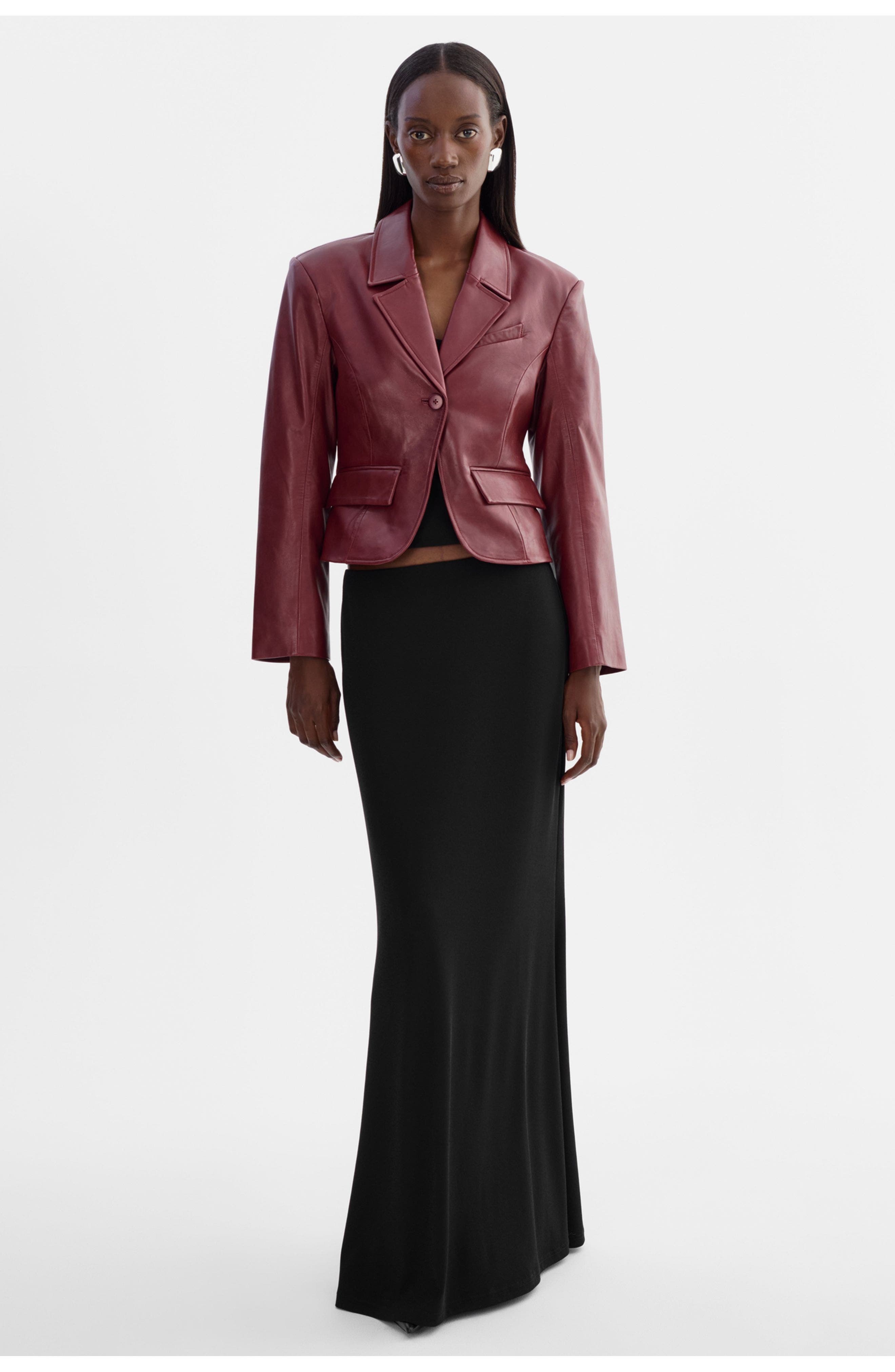 Valentina| Micro Leather Blazer - image 4