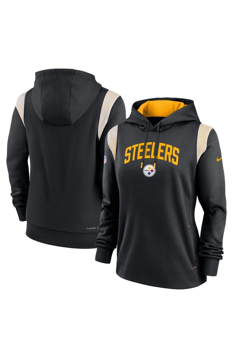 Nike Women's Nike Black Pittsburgh Steelers Sideline Stack Performance Pullover Hoodie, Main, color,