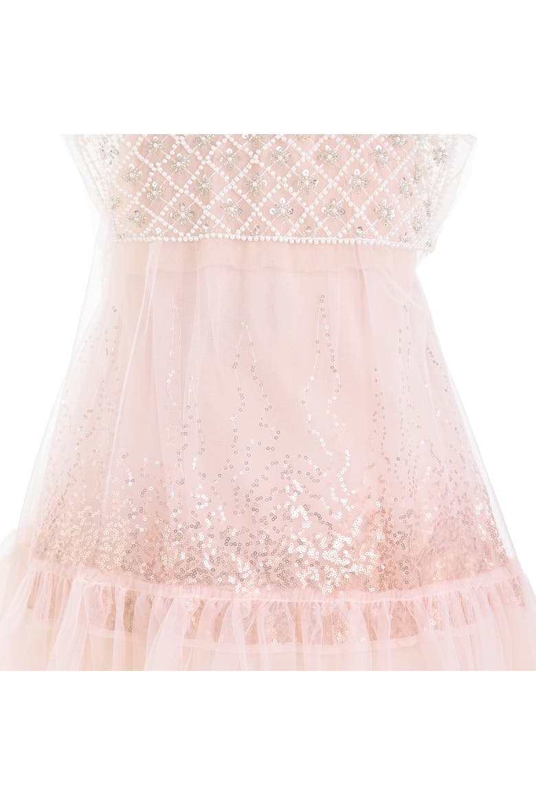 Renoria Lace Sparkle Dress, Alternate, color, Pink