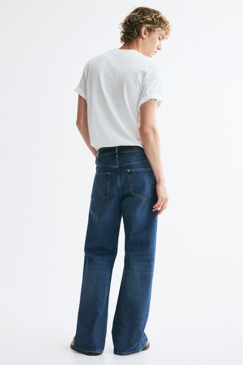 Relaxed Bootcut Jeans, Alternate, color, Dark denim blue