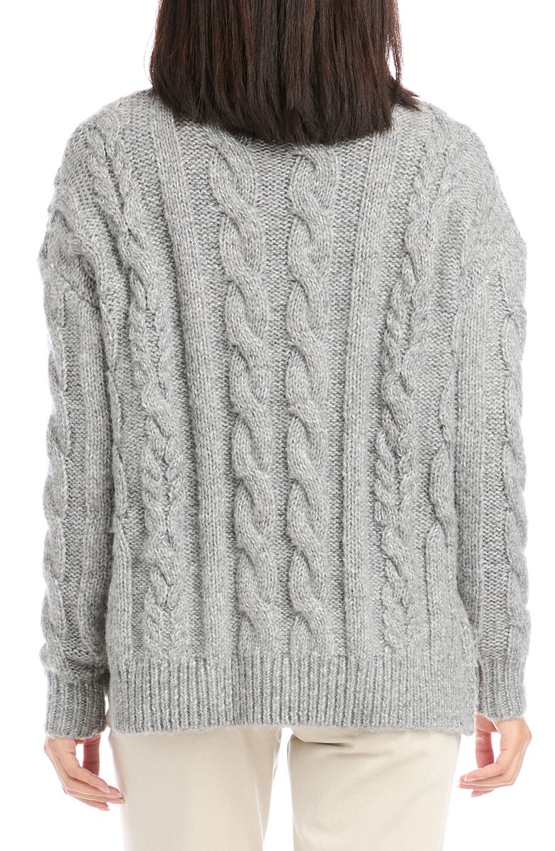 FIFTEEN TWENTY Oversize Cable Crewneck Sweater, Alternate, color,