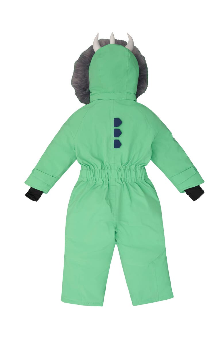 Roarsome Spike the Dinosaur Ski Suit, Alternate, color, Green