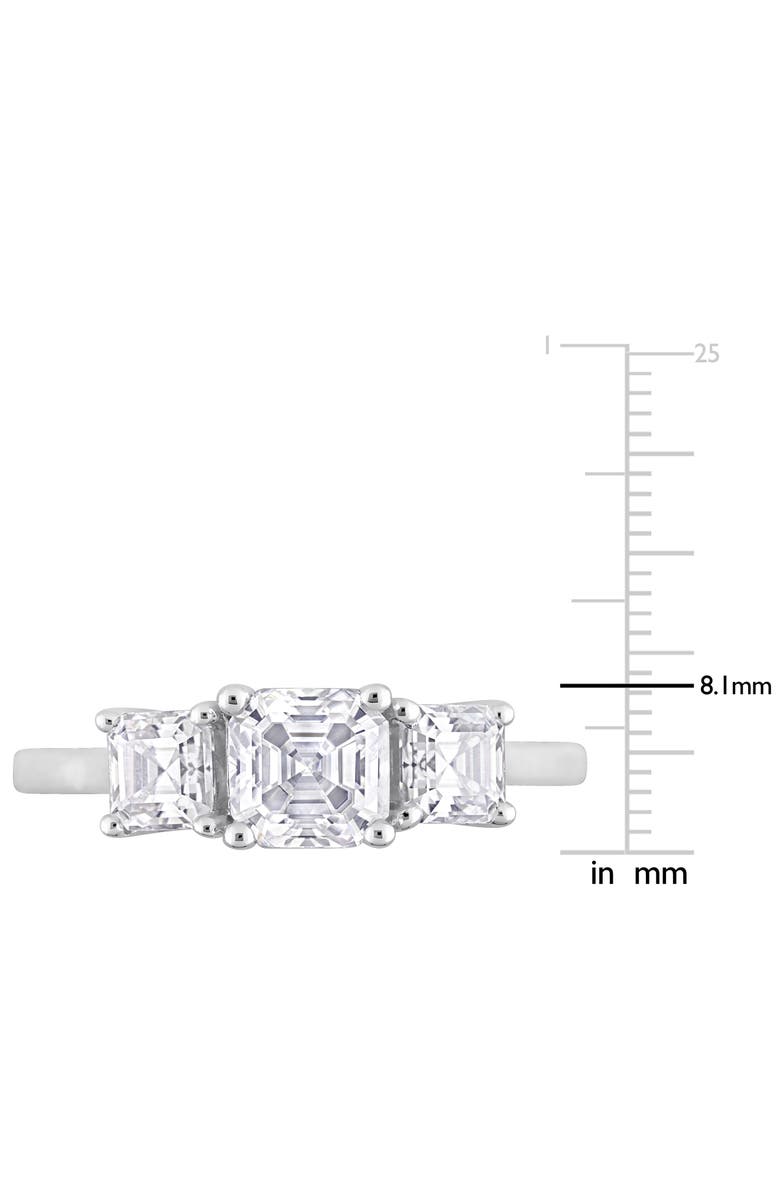 DELMAR Octagon Cut & Asscher Cut Moissanite Ring, Alternate, color, White