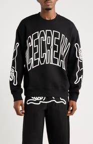 ICECREAM Coffee Oversize Cotton Crewneck Sweatshirt