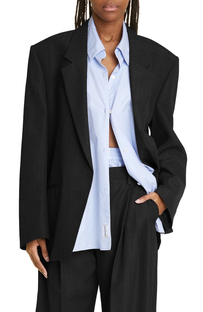 Alexander Wang Shirt Inset Blazer, Main, color,
