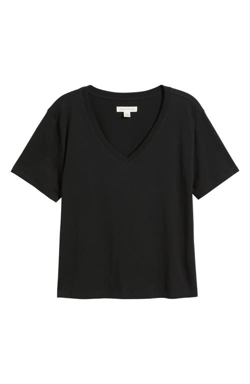 Treasure & Bond Relaxed Scoop Neck Cotton T-shirt In Black