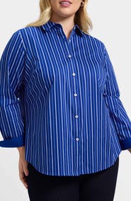 Foxcroft Margie Stripe Button-Up Shirt