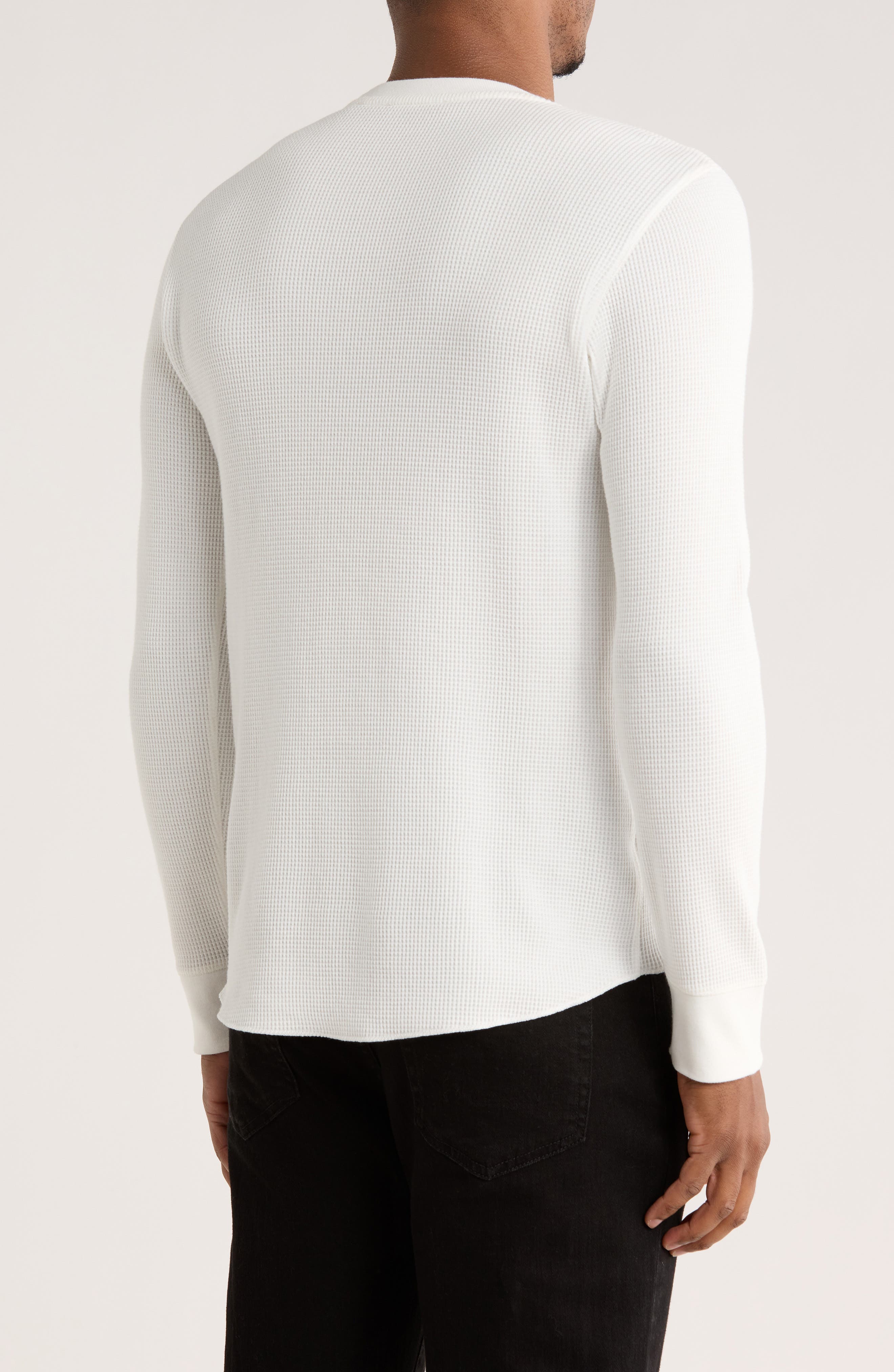Crewneck Cotton Thermal Sweater - image 2