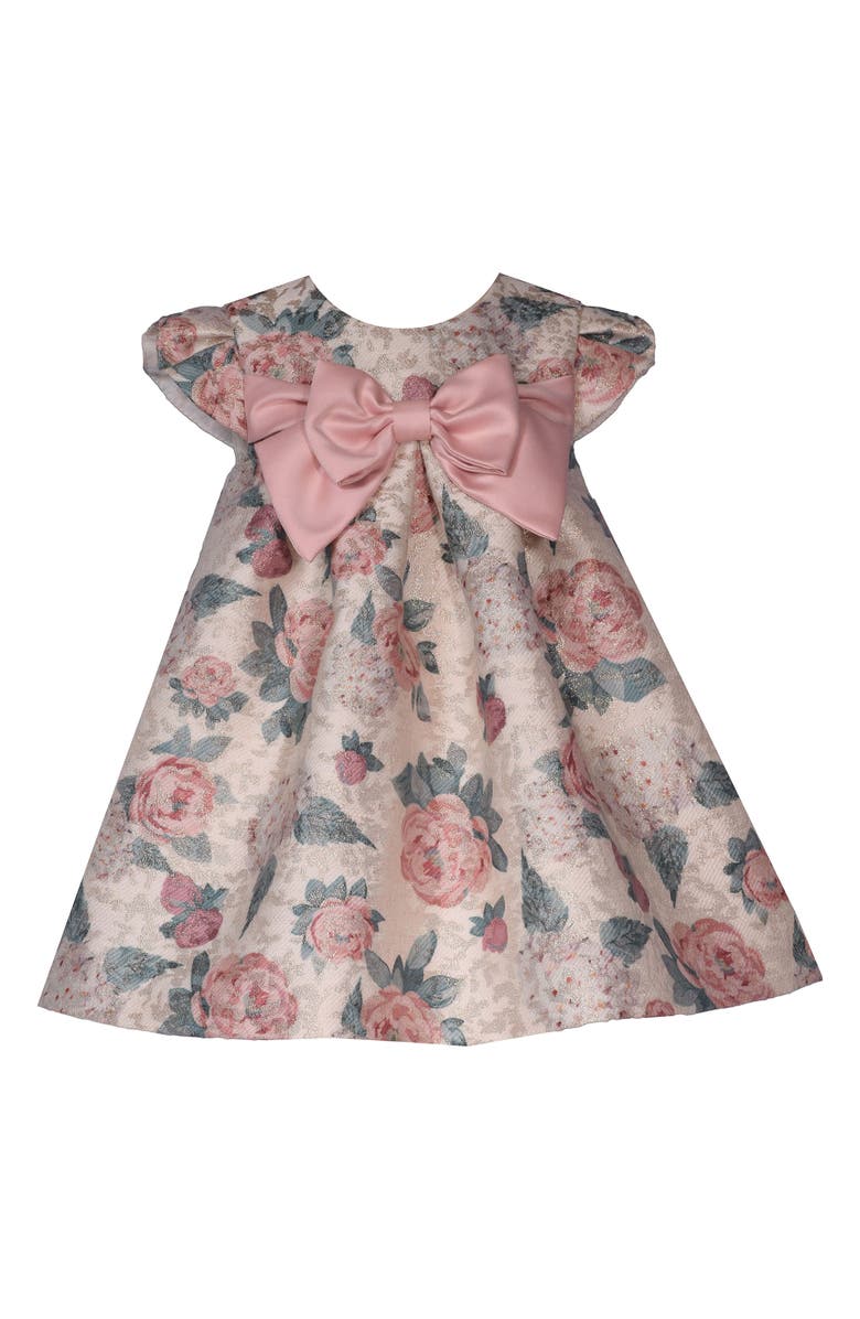 Iris 
Ivy Bow Front Jaquard Party Dress, Main, color, 