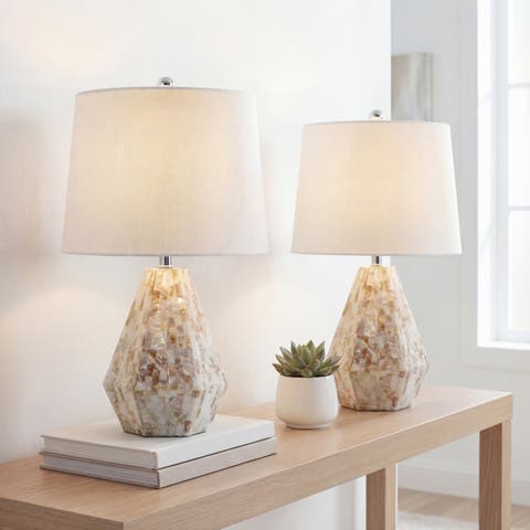 Isabella 21" Seashell Led Table Lamp (set Of 2)