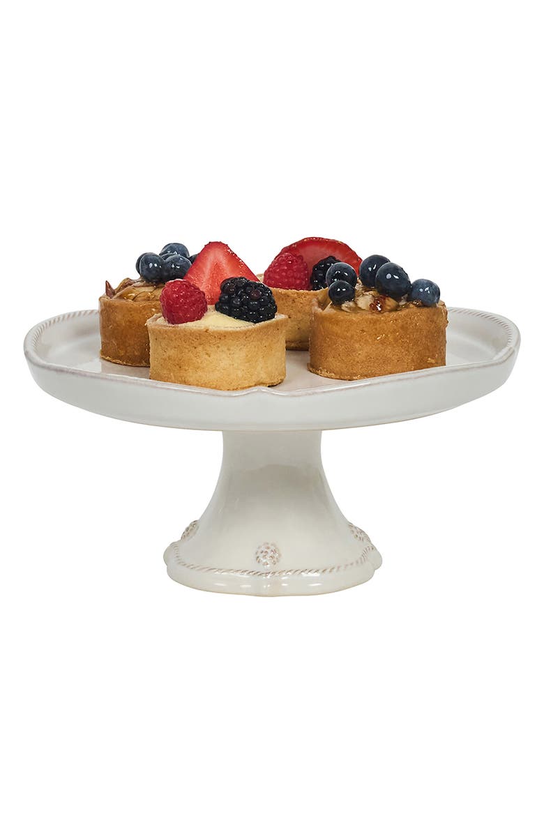 Juliska Berry & Thread Petite Ceramic Cake Stand, Alternate, color, Whitewash