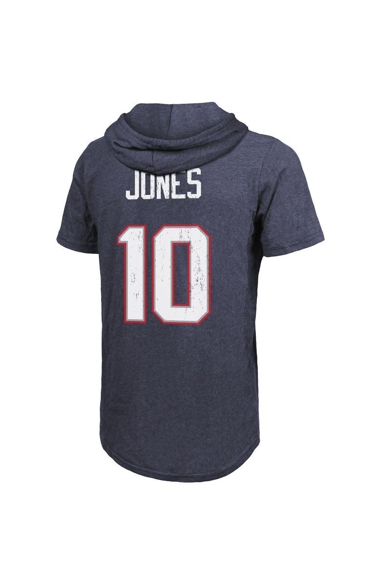 Majestic Threads Men's Majestic Threads Mac Jones Navy New England Patriots Player Name & Number Tri-Blend Hoodie T-Shirt, Alternate, color, 