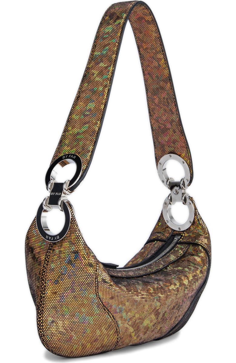 By Far Amira Hologram Leather Shoulder Bag, Alternate, color,