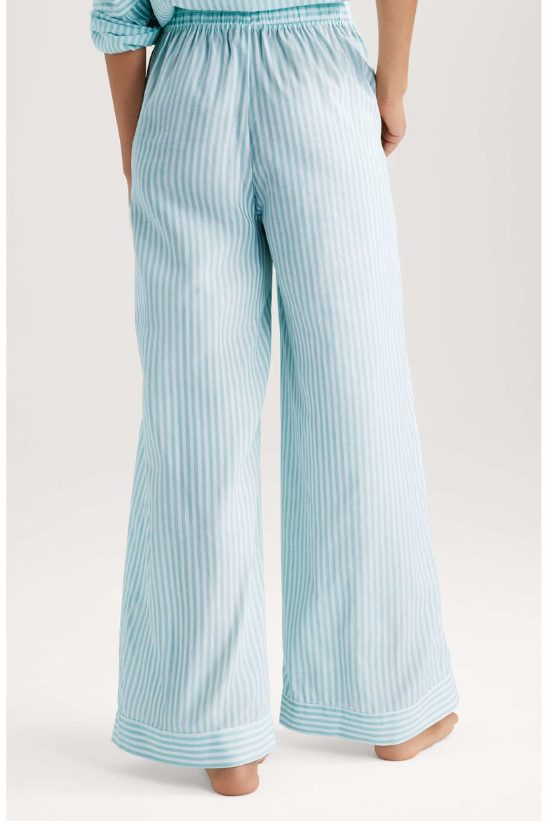 Stripe High Waist Woven Sleep Pants, Alternate, color, CLEARWATER COASTAL STRIPE