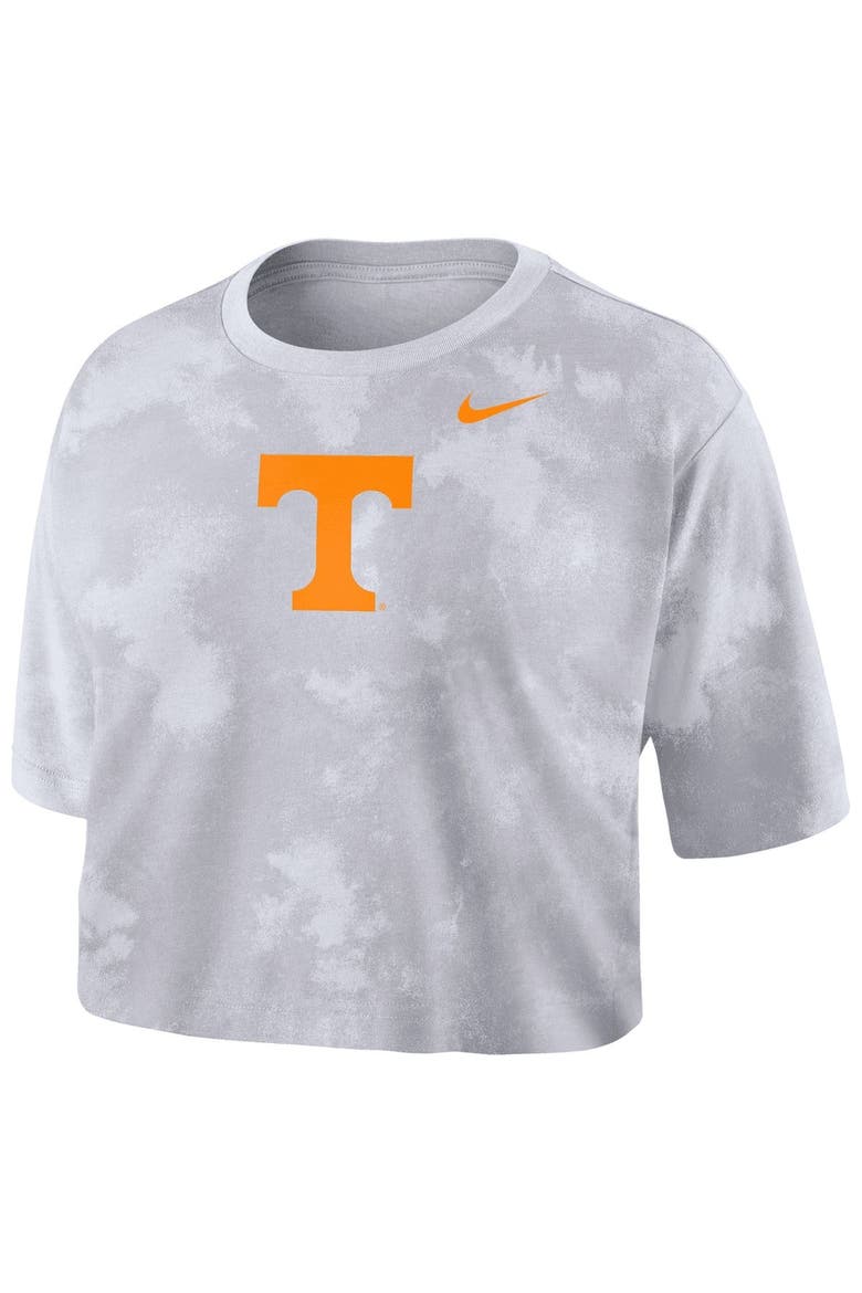 Women's Nike White Tennessee Volunteers Tie-Dye Cropped T-Shirt, Alternate, color, White