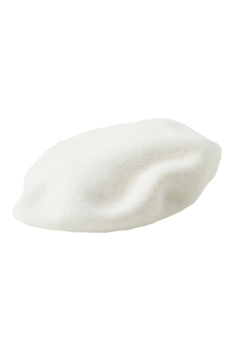 Faux Pearl Embellished Beret, Alternate, color, IVORY