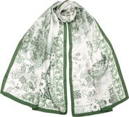 Elizabetta Toile - Long Silk Scarf for Women