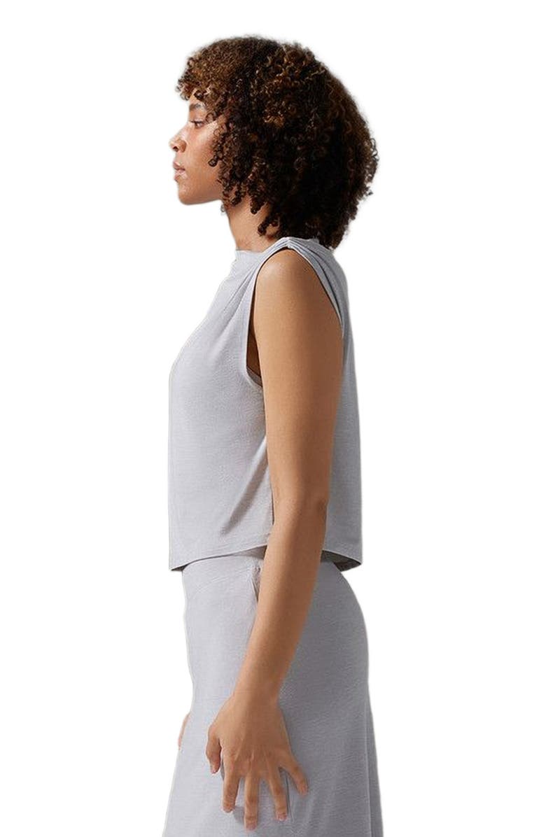 Tavi Brushed Tec Knit Asymmetrical Tee, Alternate, color, Ash