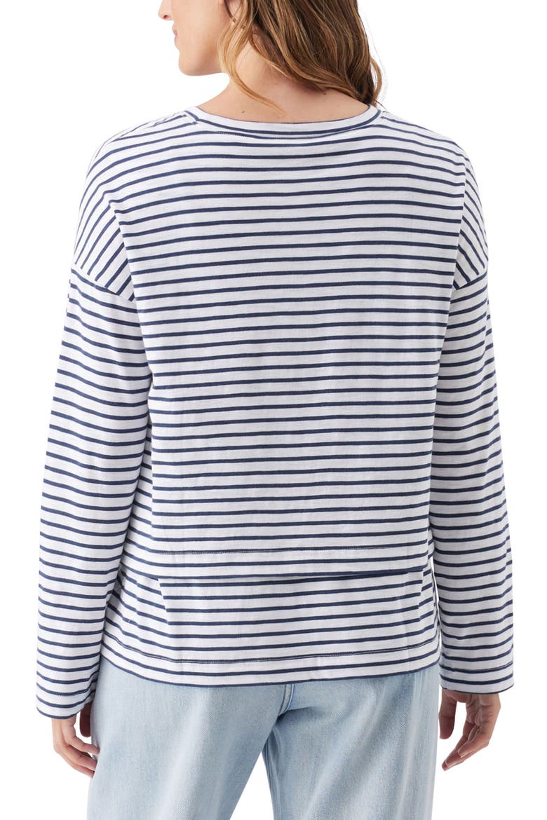 Claudette L/S Nursing Top, Alternate, color, White / Ink