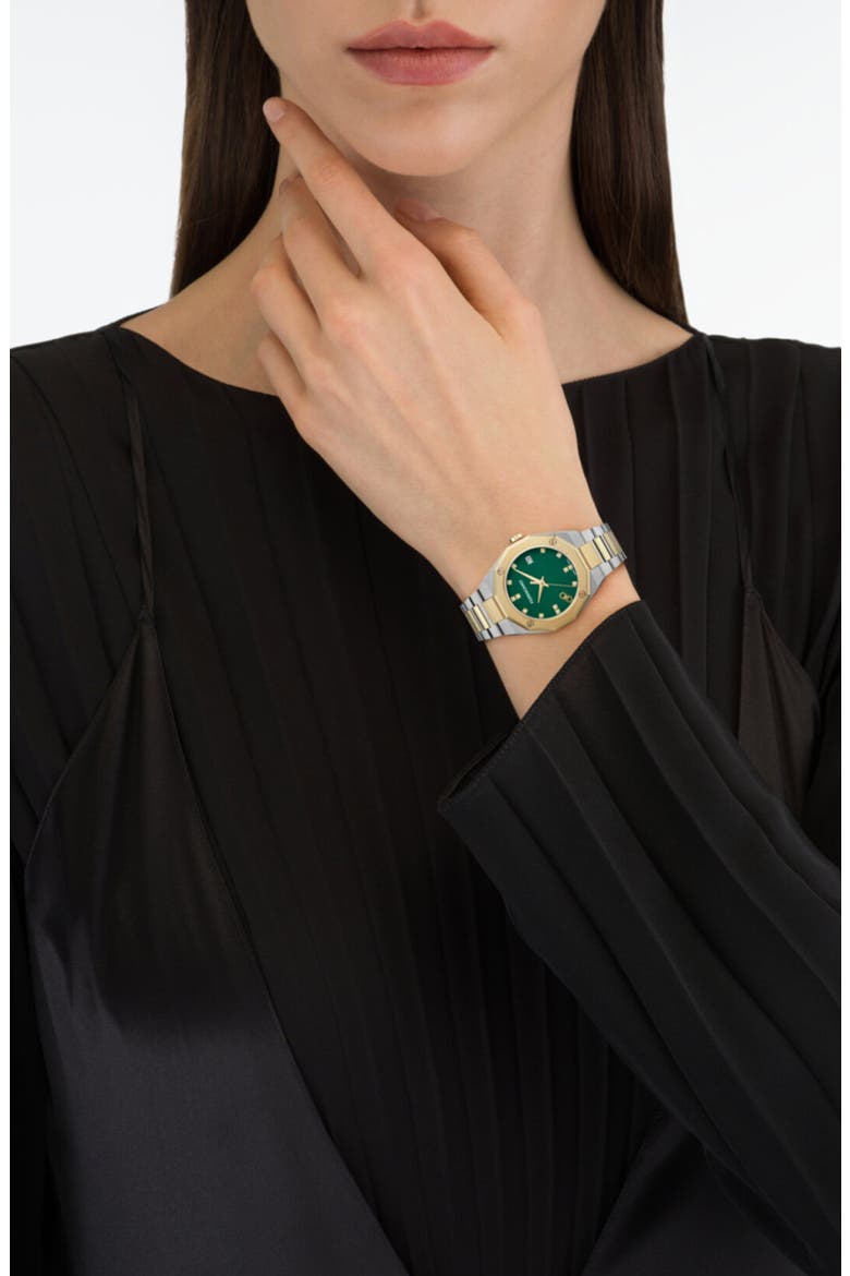Edge Bracelet Watch, 34mm, Alternate, color, TWO TONE
