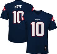 Outerstuff Youth Drake Maye Navy New England Patriots Replica Player Jersey