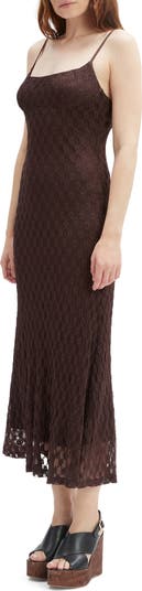 Adoni Floral Embroidered Mesh Slipdress