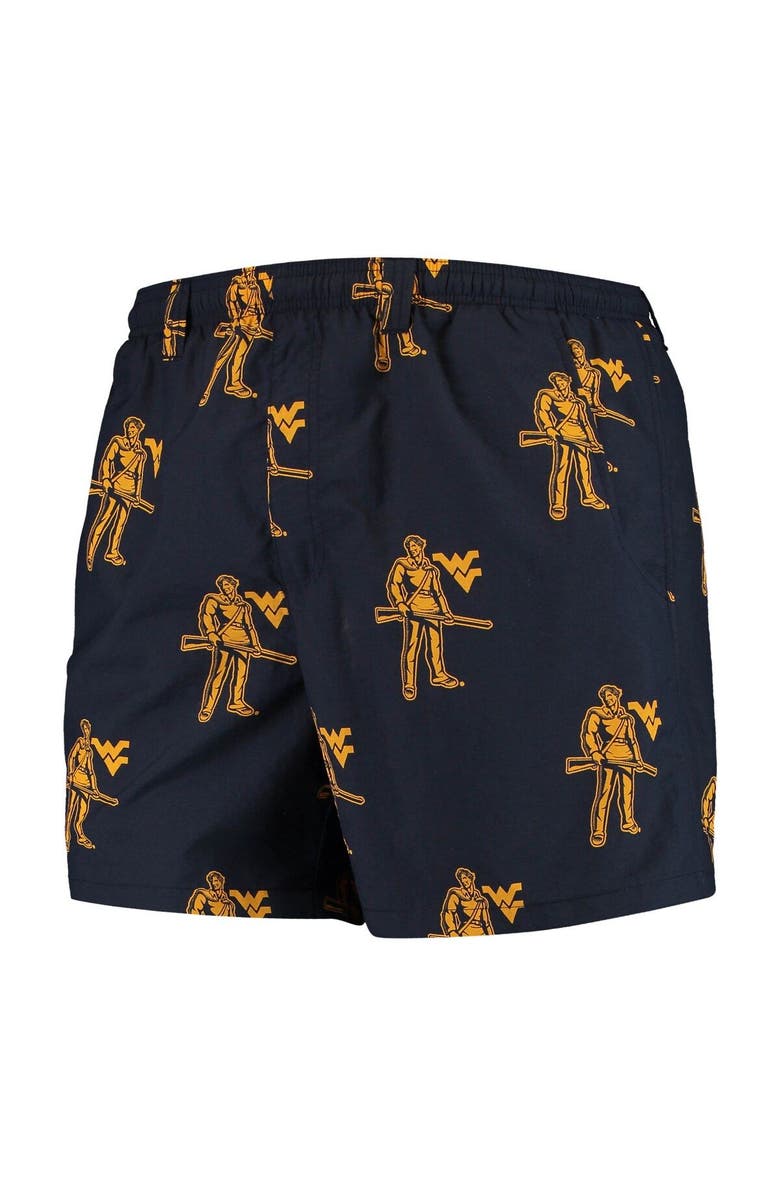 Columbia Men's Columbia Navy West Virginia Mountaineers PFG Backcast II Omni-Shade Hybrid Shorts, Alternate, color, Navy