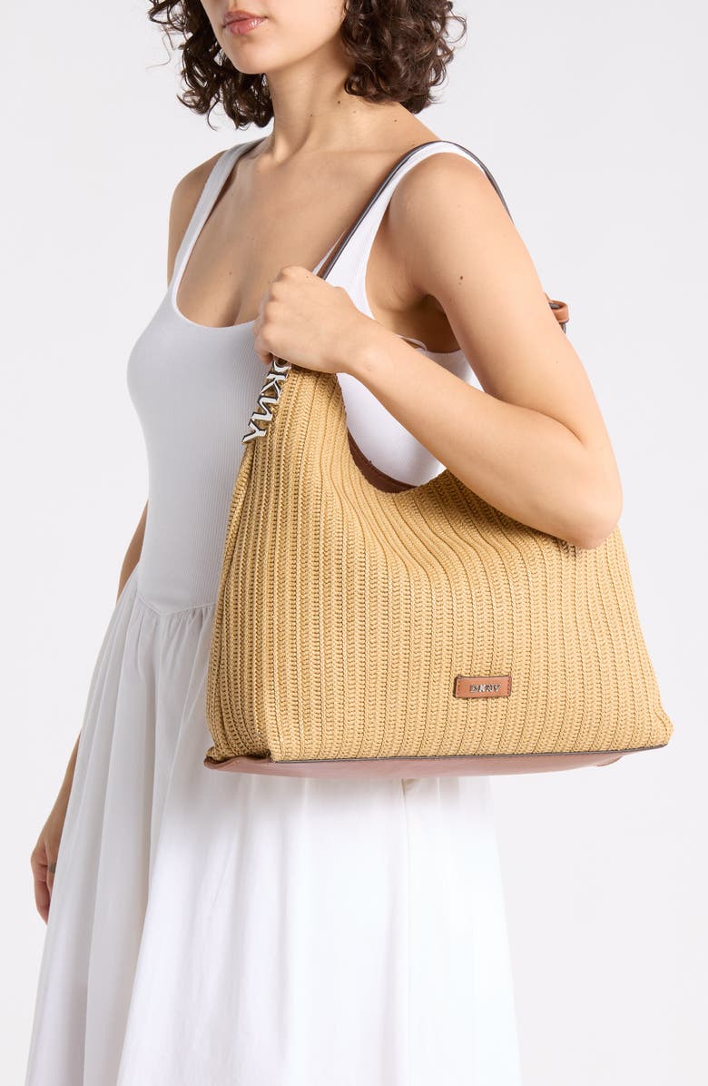 DKNY Paula Hobo Bag, Alternate, color, Natural/ Saddle