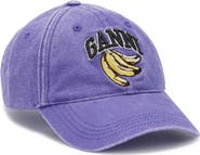 Ganni Washed Organic Cotton Canvas Baseball Cap