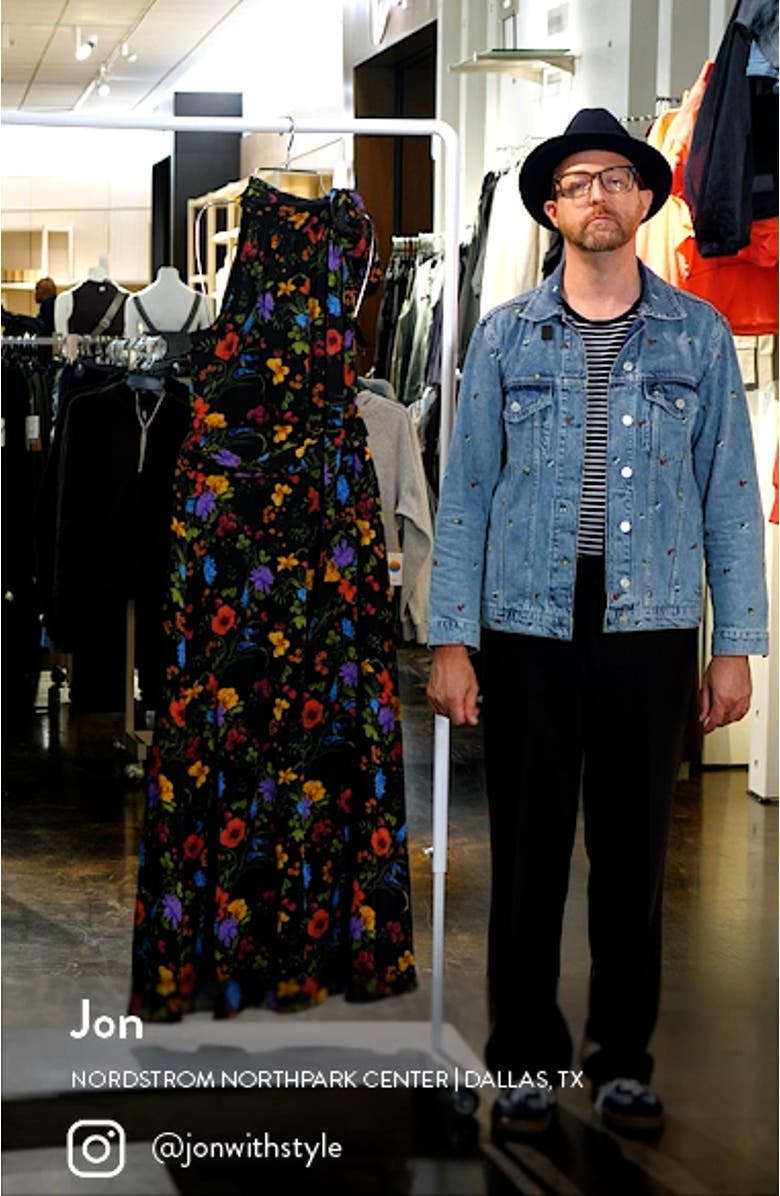 Kayla Floral Crinkle Georgette Gown, sales video thumbnail