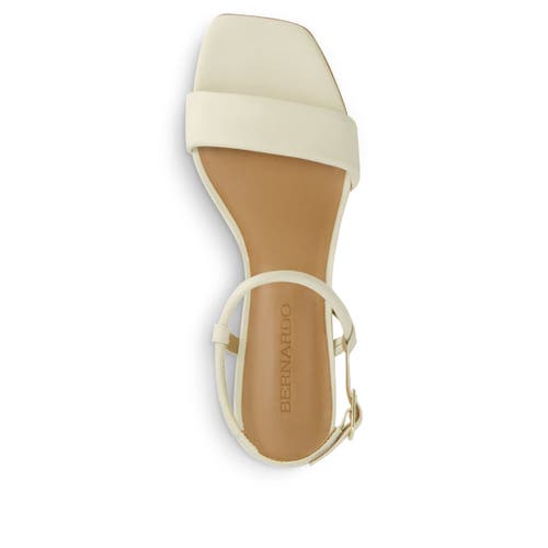 Bernardo Footwear Josei Low Heel Sandal In Eggshell