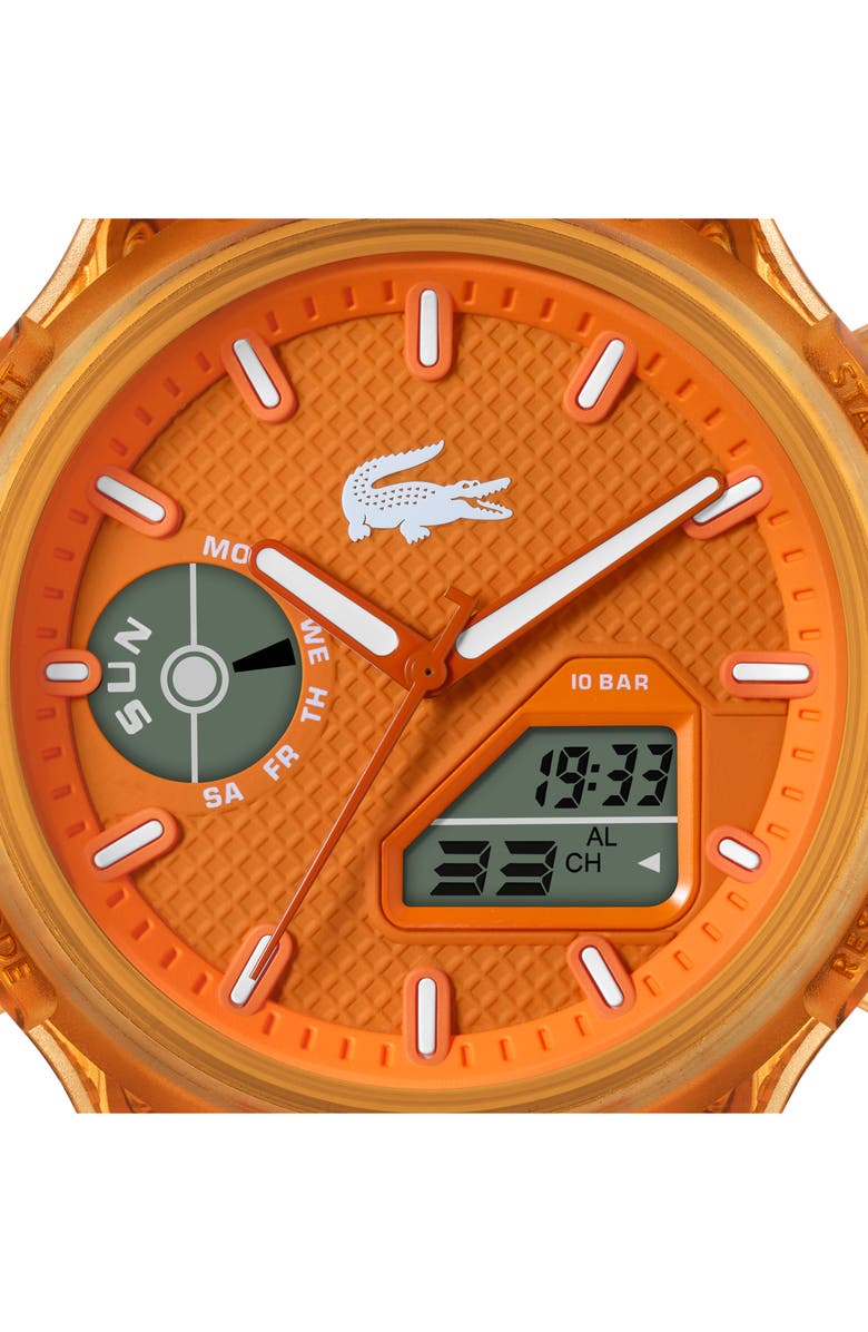 Lacoste LC33 Silicone Strap Watch, 44mm, Alternate, color, 