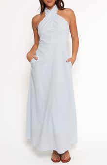 Petal & Pup Betsy Halter Neck Cotton Maxi Dress